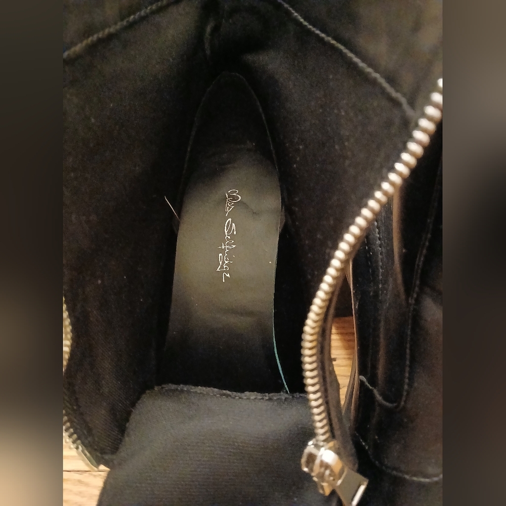 ASOS Miss Selfridge NWOB Black Zipper Punk Steam Grunge Indie Rock Boots 6 UK 4 - Picture 12 of 16